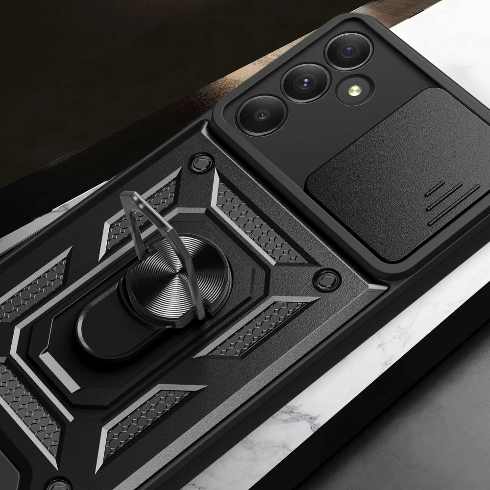 Mbështjellës Tech-Protect CamShield Pro për Samsung Galaxy A15 / A15 5G, i zi