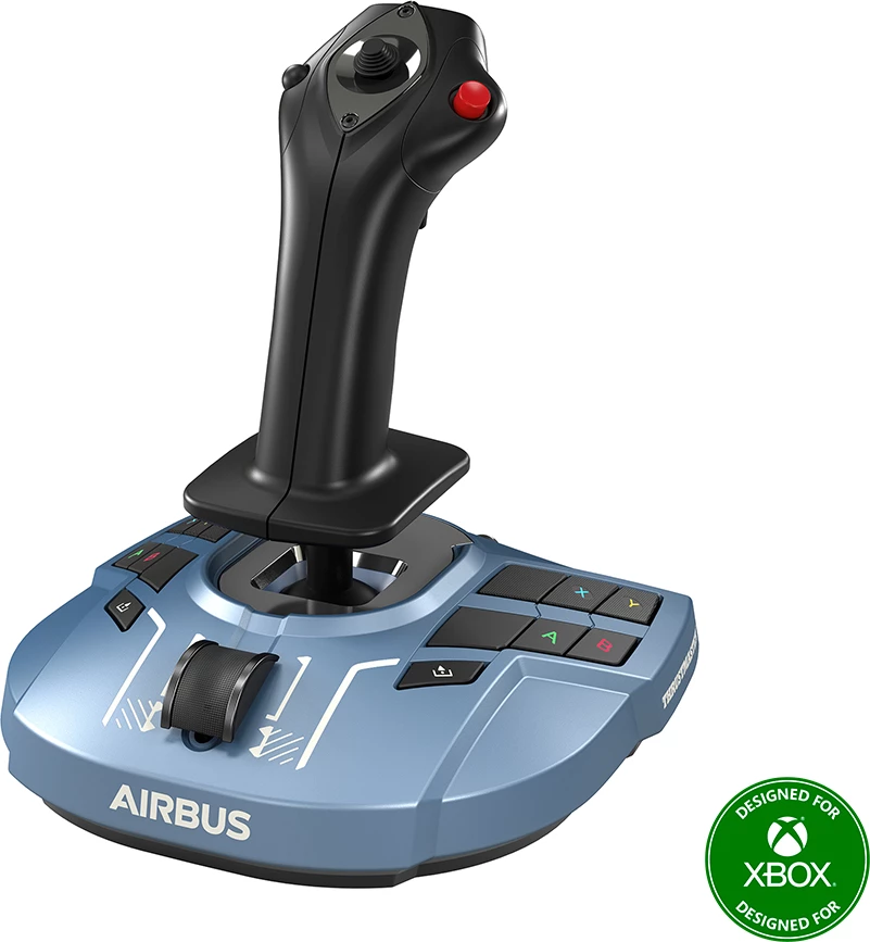 Joystick fluturimi Thrustmaster TCA Sidestick X Airbus Edition, për Xbox Series X|S dhe PC, 14 butona të programueshëm, hub “Ecosystem”, blu/zezë