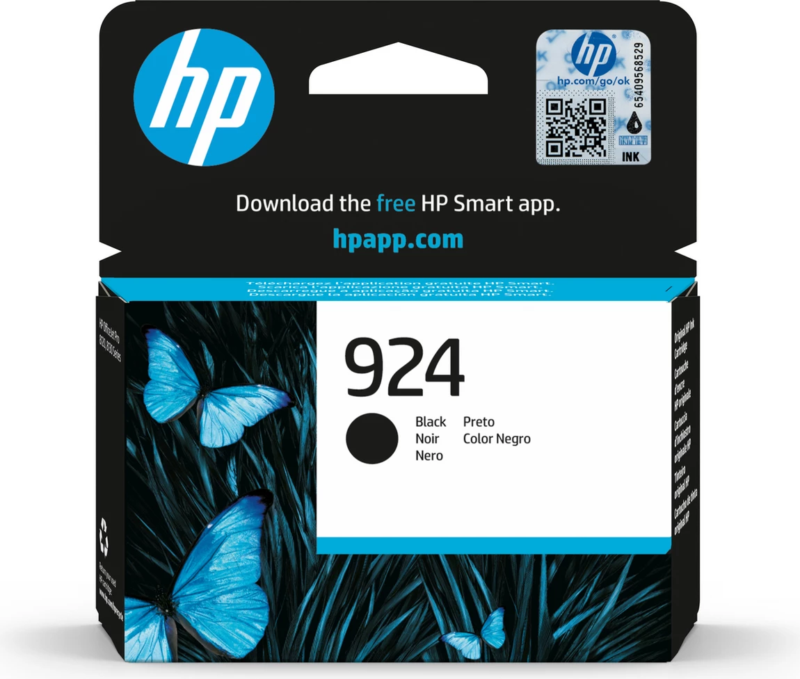 Kartushë bojë, HP, 924 4K0U6NE, rendiment 500 faqe, Standard, e zezë