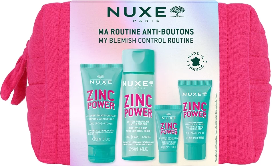 Set për kujdes të lëkurës Nuxe My Blemish Control Routine për femra, 4 copë