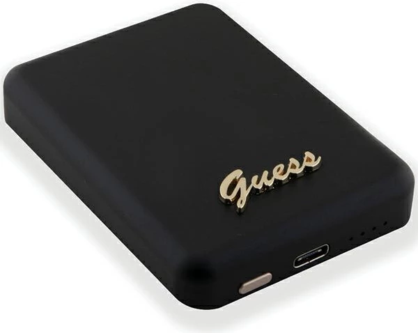 Powerbank wireless Guess Metal Script Logo MagSafe 5000mAh, 15W, i zi