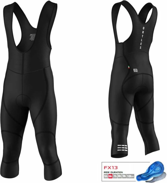 Shorce 3/4 për biçikletë Biemme, të zeza