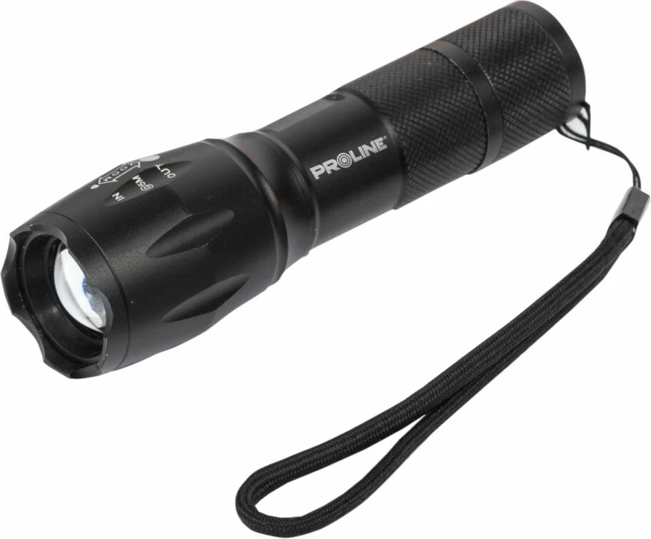 Llambë dore LED PROLINE 51044, ZOOM, 300 lm, 3xAAA, 5 moda, e zezë