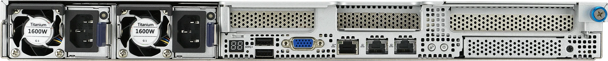 Server rack ASUS RS501A-E12-RS12U, 1U, Socket LGA6096, DDR5 deri 3TB, 12x2.5" NVMe, 2x M.2, 1600W, Zi/Argjend
