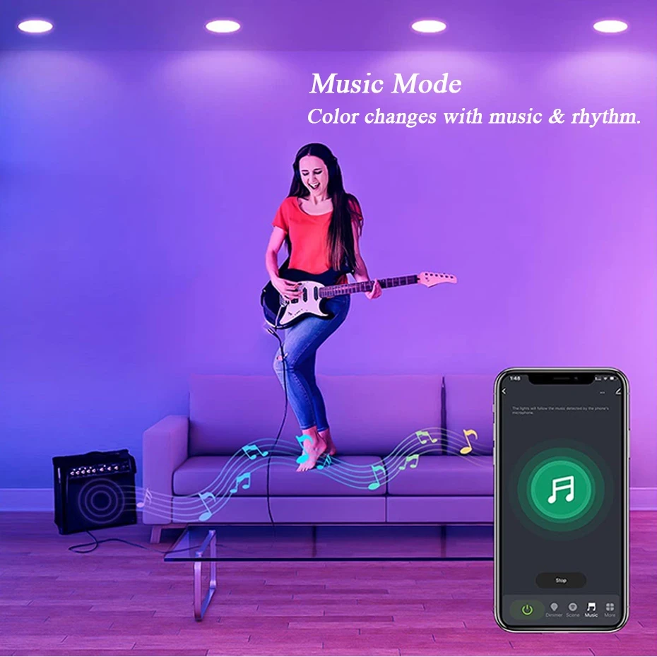 Llambë Tech Time WIFI Downlight Smart LED Bulb- Smart Tuya APP ( 9w)