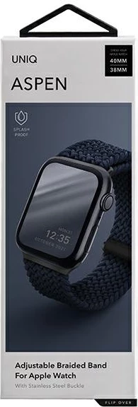 Rrip për Apple Watch UNIQ Aspen, 38/40/41mm, i thurur, Blu