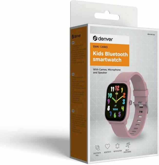 Smartwatch Denver SWK-120RO 1.75\" IPS touch, Bluetooth 5.3, thirrje, IP68, rozë