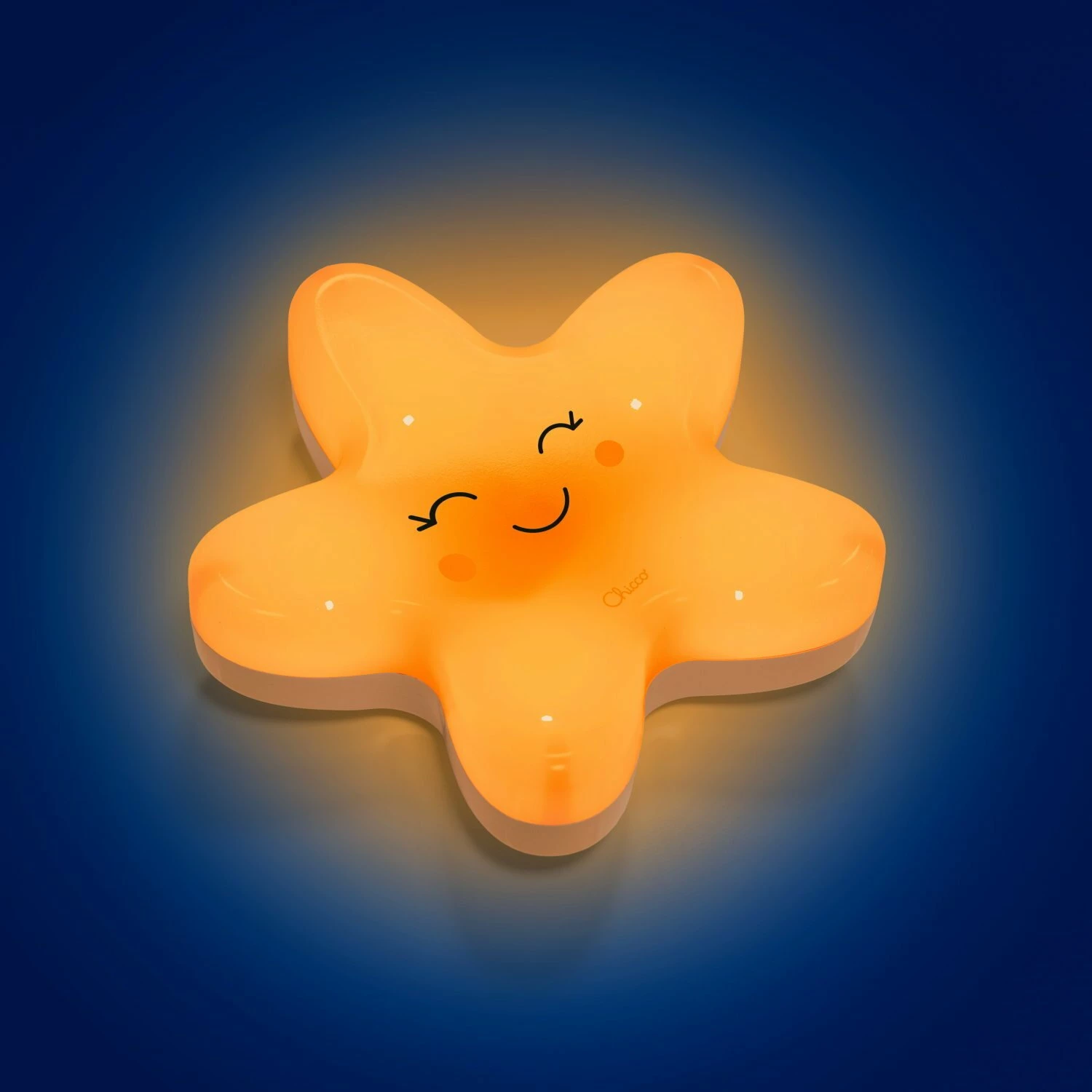 Dritë nate interaktive Chicco You&Me Star 2in1, LED me tinguj, portokalli, set me bazë