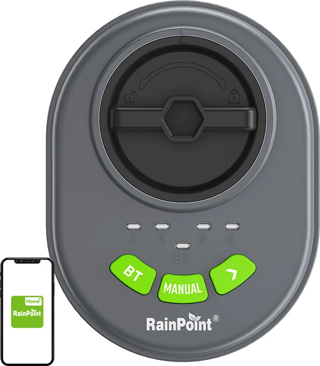 Kontrollues ujitje RainPoint HIC406B, 4 zona, me aplikacion, Bluetooth, Gri