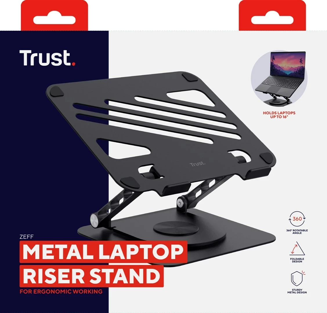 Mbajtës laptopi Trust Zeff, 16", i zi