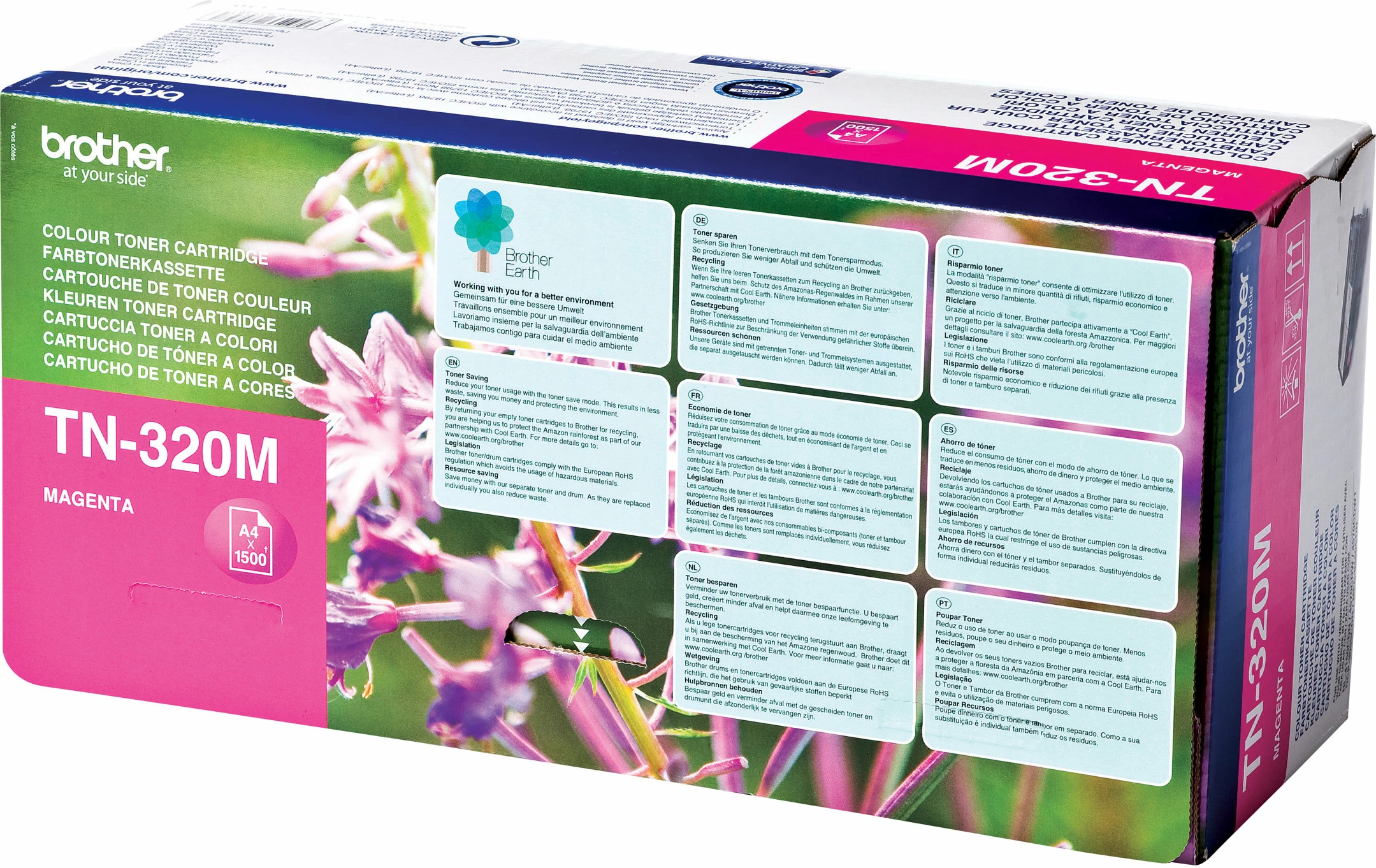 Toner Brother TN-320M, Magenta, për printer Brother, 1500 faqe