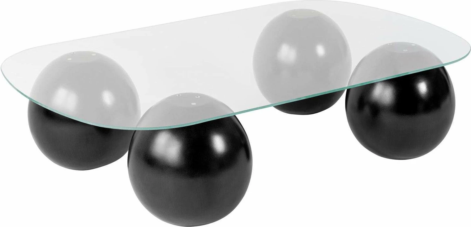 Tavolinë kafeje Nordure, Evara, e zezë, transparente