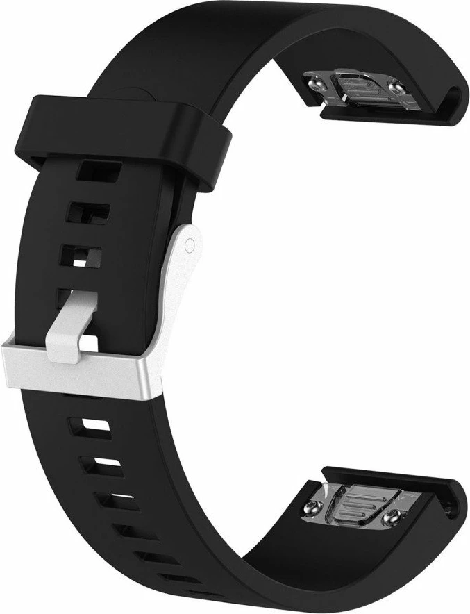 Rrip silikoni Fixed QuickFit 20mm për Garmin, FIXSST-QF20MM-BK, i zi