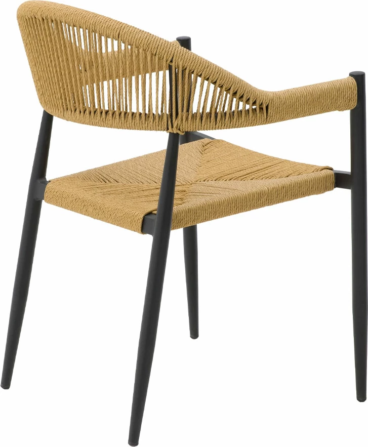 Karrige Mezza Luna, natyrale e zezë, 56x55x78