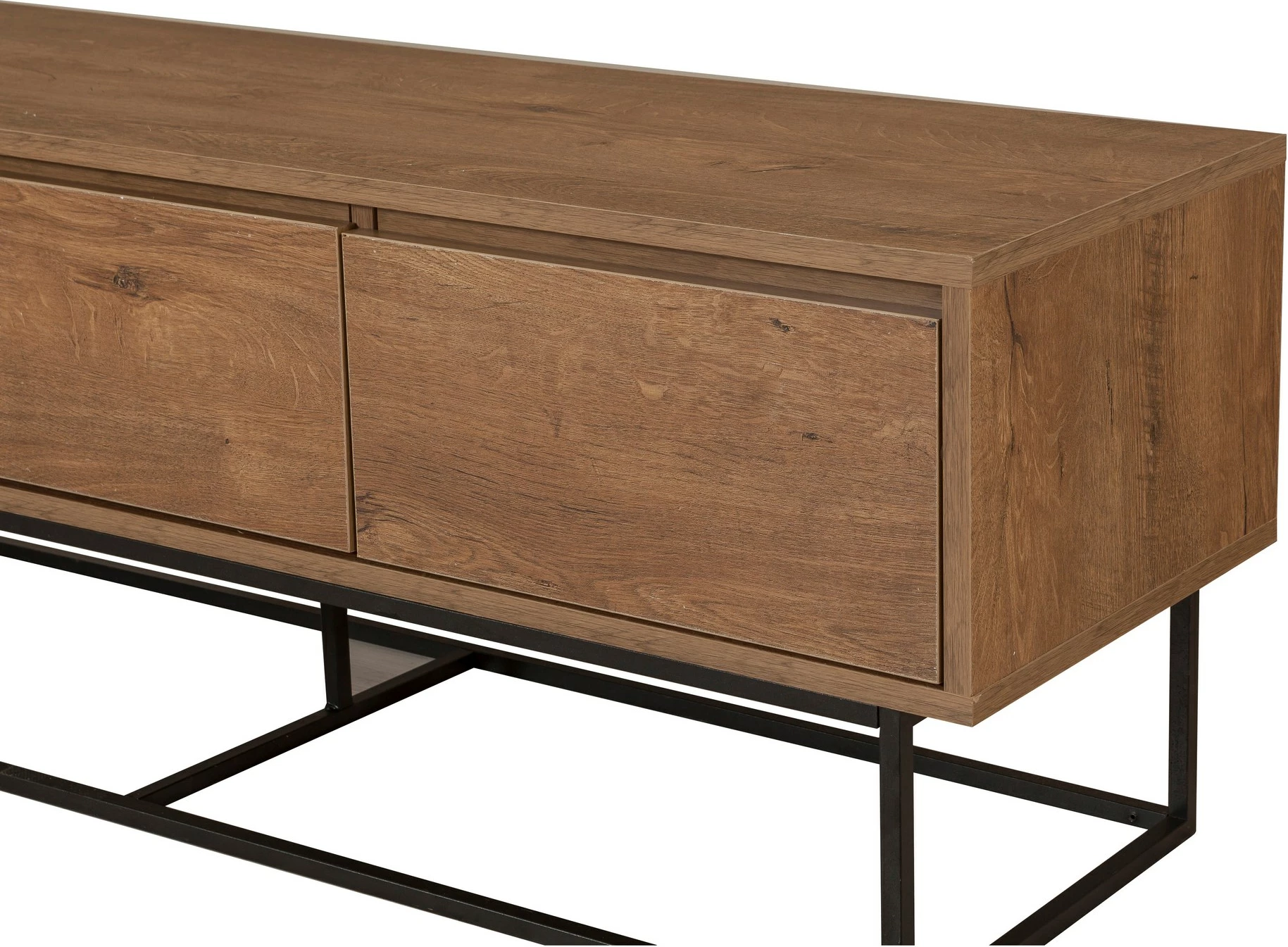 Set mobiljesh për dhomë dite, ngjyrë arre dhe e zezë, Skye Decor, Laxus Takım 17