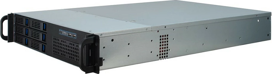 Kasë serveri Inter-Tech IPC 2U-2406, 19" rack 2U/2HE storage, e zezë/argjendtë