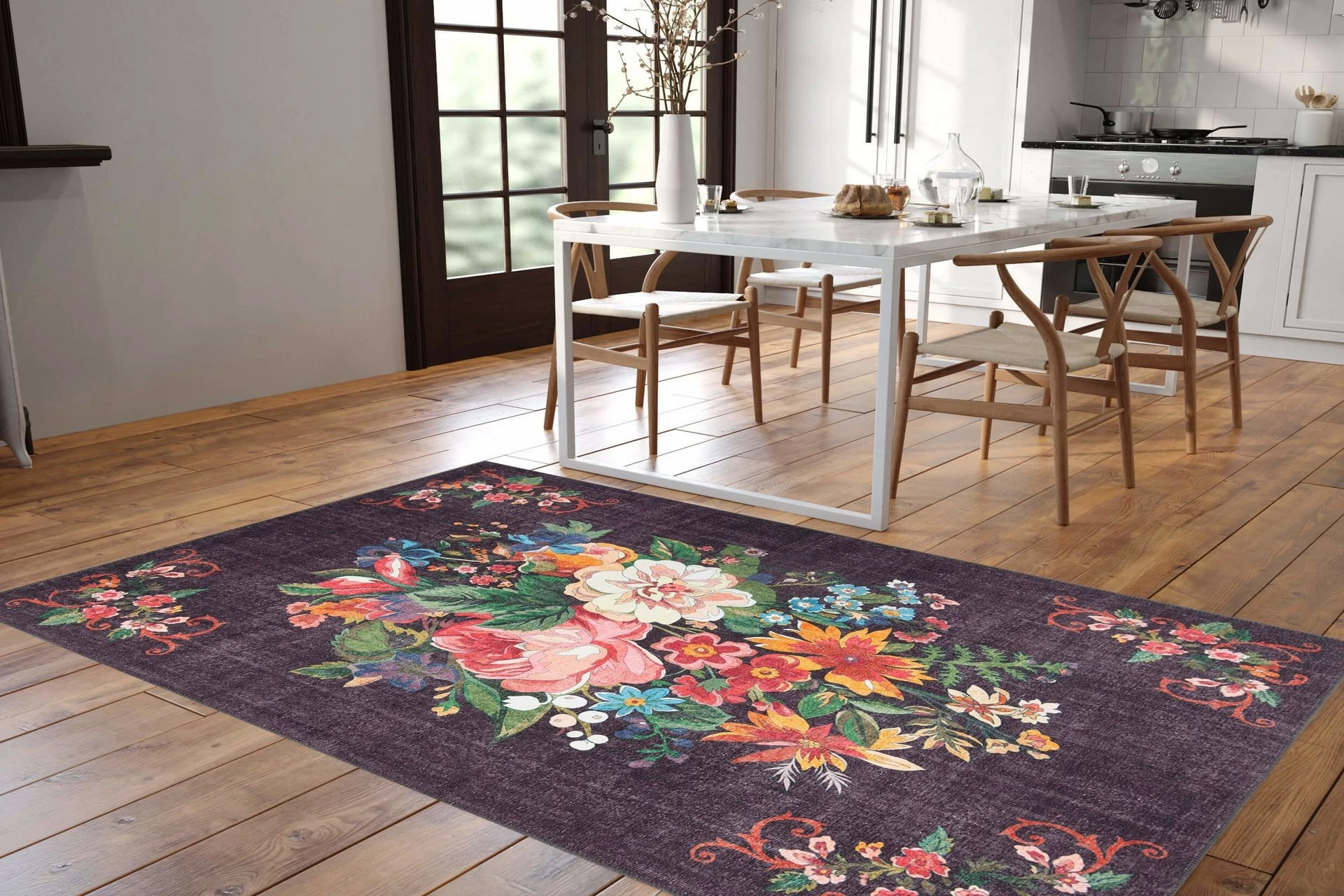 Qilim për korridor, Hypnose Conceptum, Soul Chenille, ngjyrë e zezë, 75x150cm