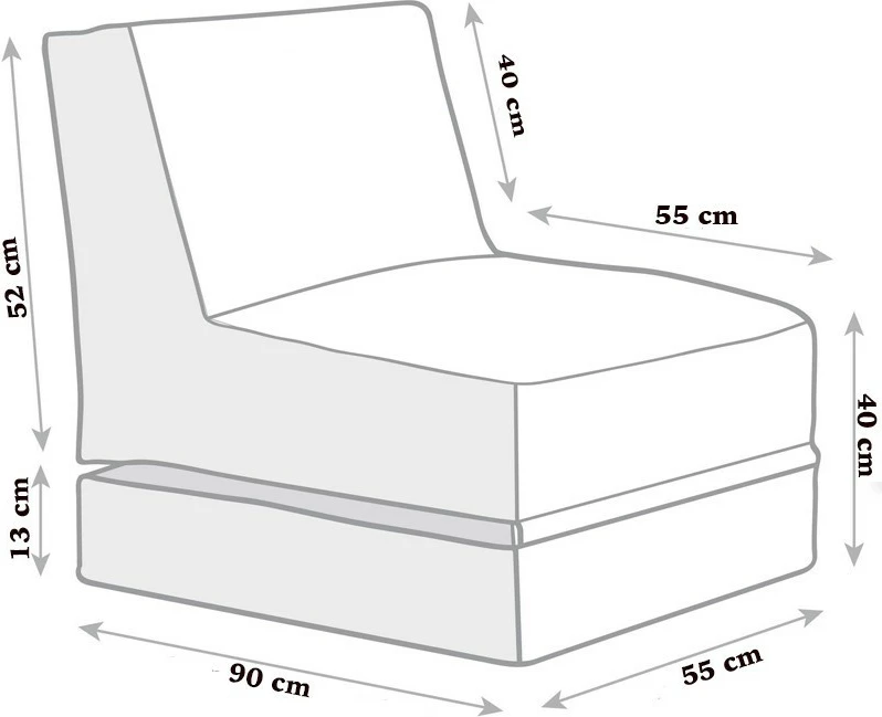 Qese për ulje në kopsht, ngjyrë e kuqe, Atelier del Sofa, shtrat pouf