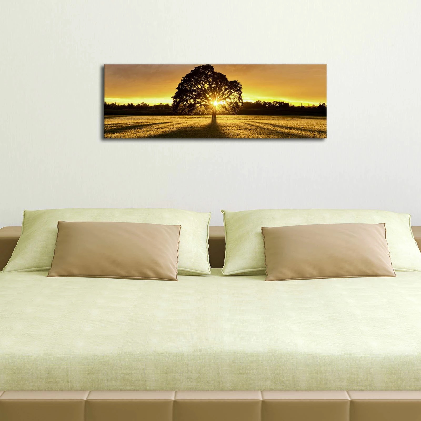 Pikturë dekorative në kanavacë me drita LED, shumëngjyrëshe, Wallity 3090DACT-68, 30x90cm
