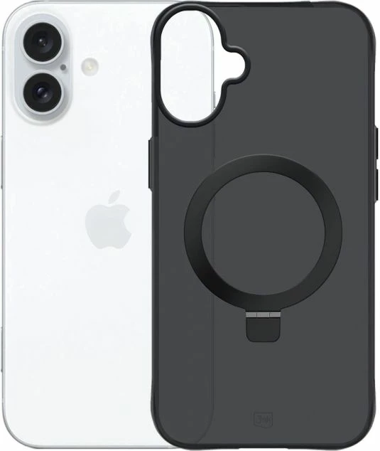 Kapak telefoni 3mk Smoke Case Mag&Stand për iPhone 17, i zi