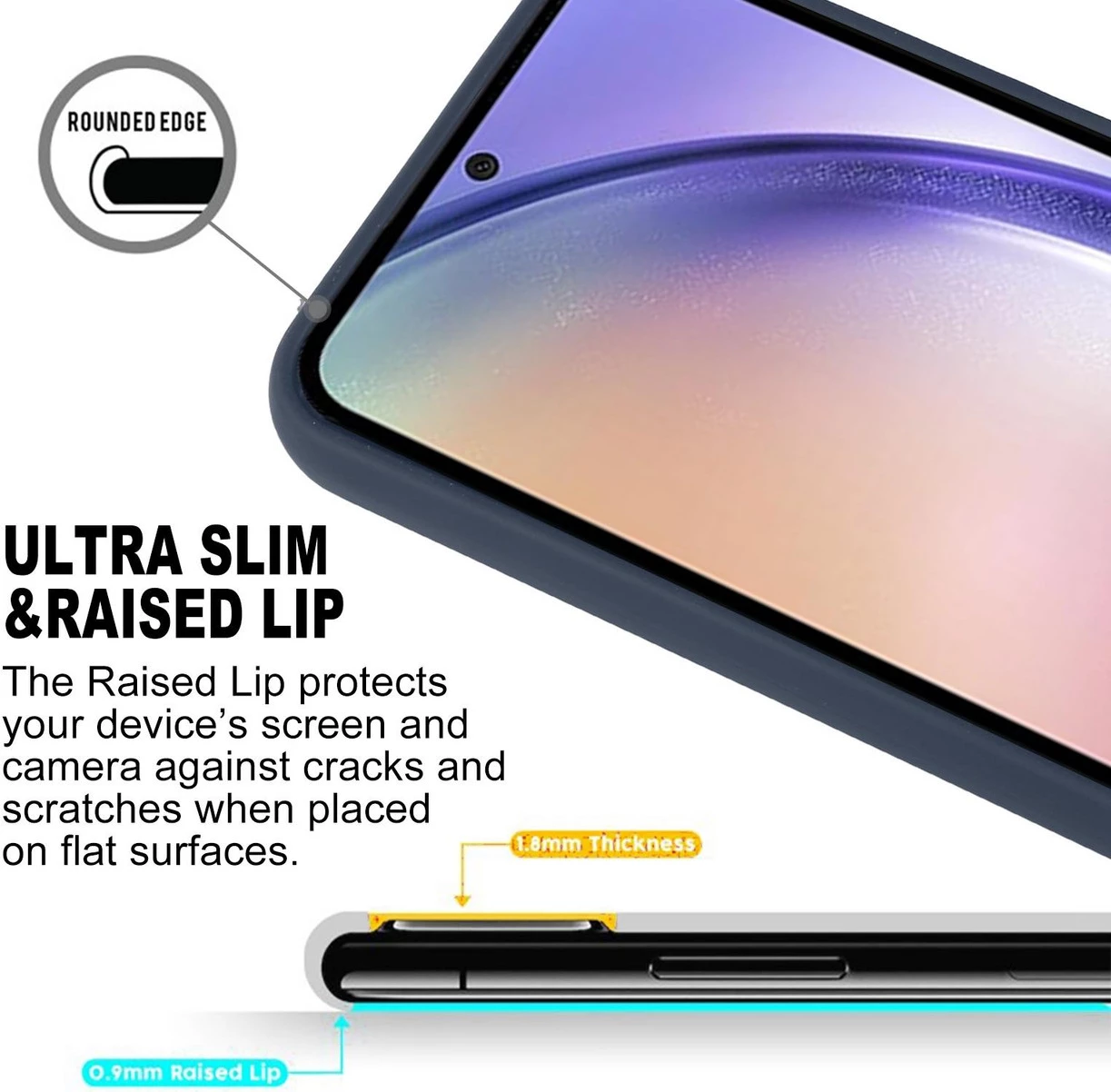 Mbështjellës silikoni Goospery Soft Feeling për Samsung Galaxy A14, blu e errët