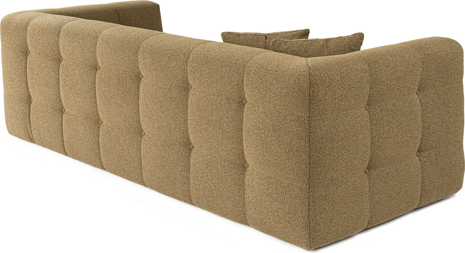 Divan treshe Atelier del Sofa, Cady, ngjyrë kaki
