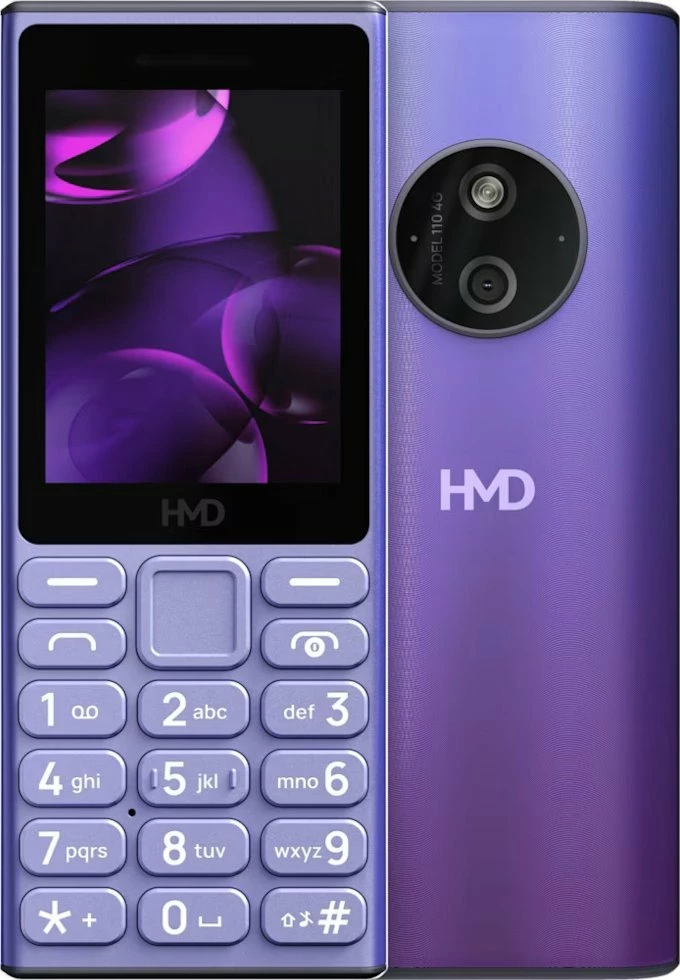Celular HMD 110 4G Dual SIM, 2.4\", 64MB, microSD deri 32GB, USB-C, IP54, blu