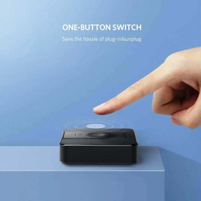 Switch HDMI UGREEN 50966 2x1 HDMI 2.0 bi-directional 4K@60Hz me telekomandë, zi, 1 copë