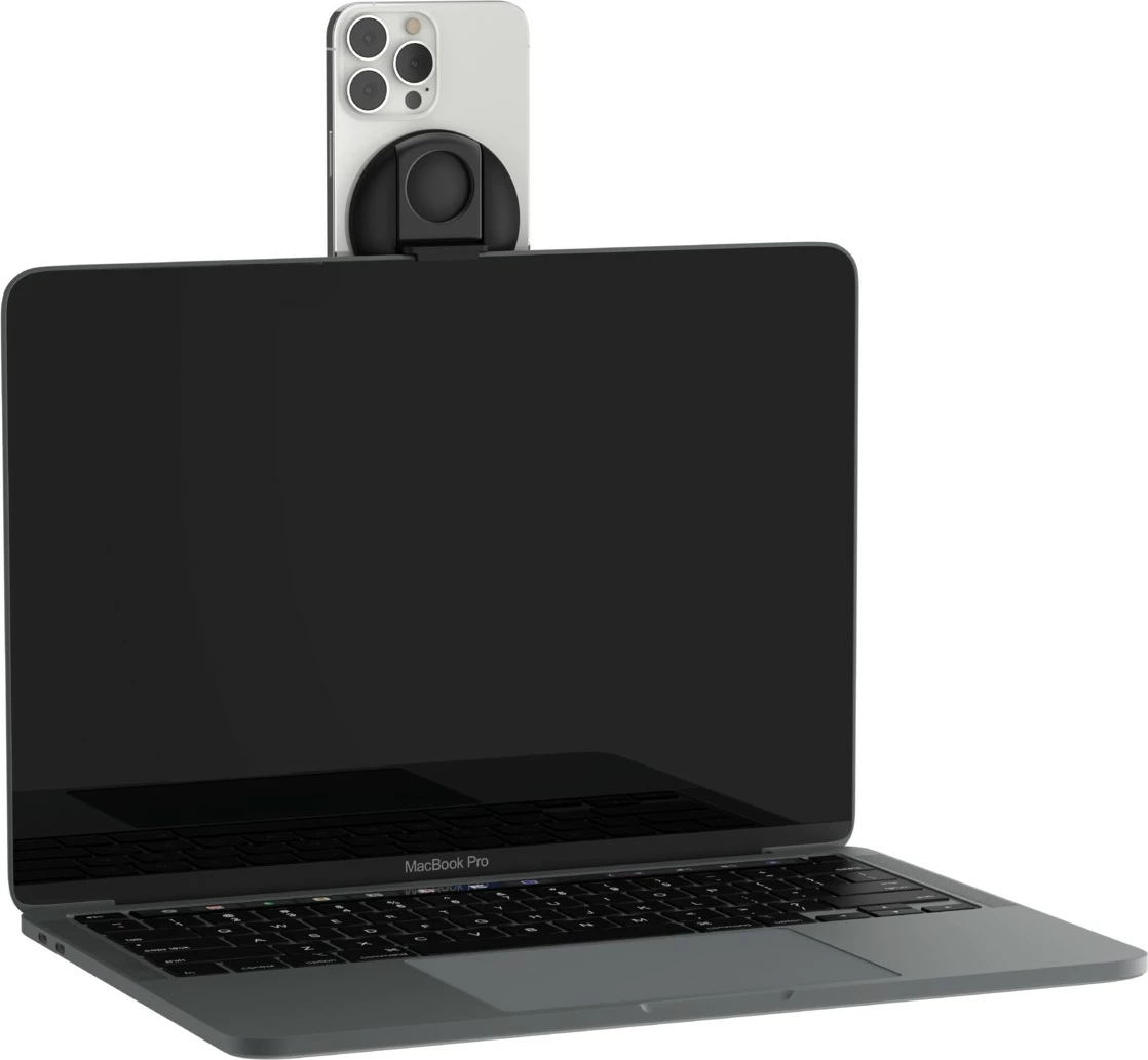 Mbajtës magnetik Belkin për iPhone me MagSafe për MacBook, ngjyrë e zezë