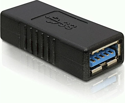 Adapter USB DeLOCK USB 3.0-A, USB-A femër në USB-A femër, 5 Gbps, i zi