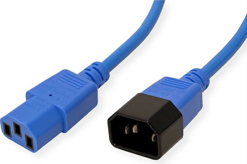 Kabllo rryme ROLINE 19.08.1533, IEC 320 C14 në C13, 3 m, 10A/250V, blu