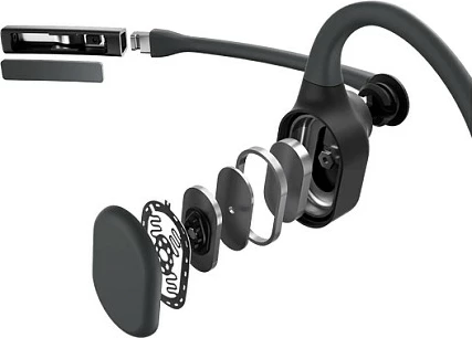 Headset Shokz OpenComm2 Industrial Version, Bluetooth, Wireless, Bone Conduction, Ngjyrë e zezë