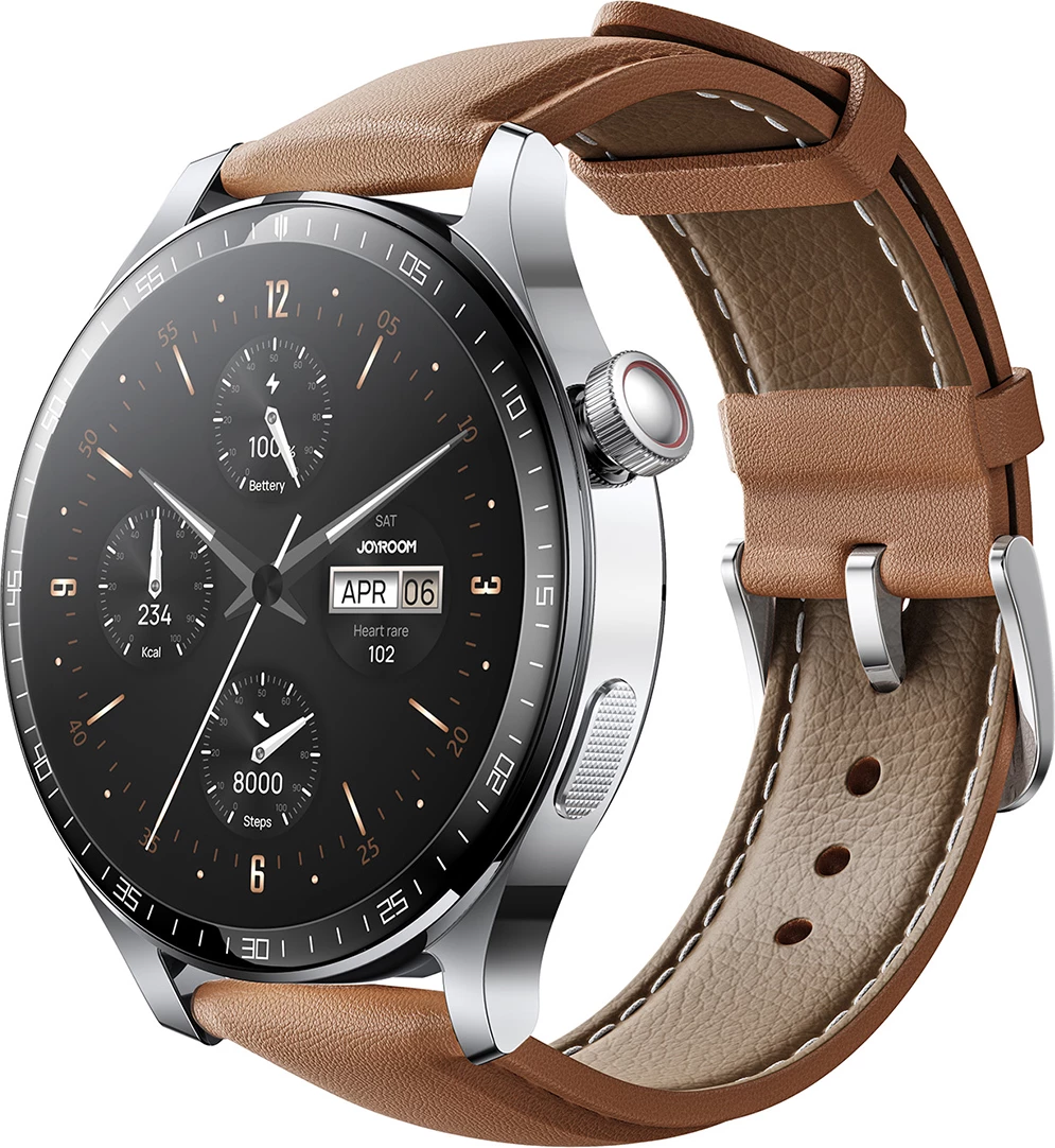 Smartwatch Joyroom JR-FC2 Pro, 1.46", Bluetooth, 350mAh, argjendtë, me rripa lëkure dhe silikoni