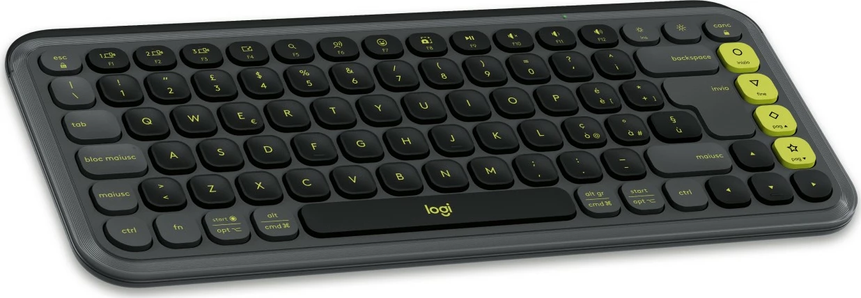 Tastierë dhe maus Logitech POP ICON COMBO, Wireless, Bluetooth, QWERTY, Grafit, Gjelbër