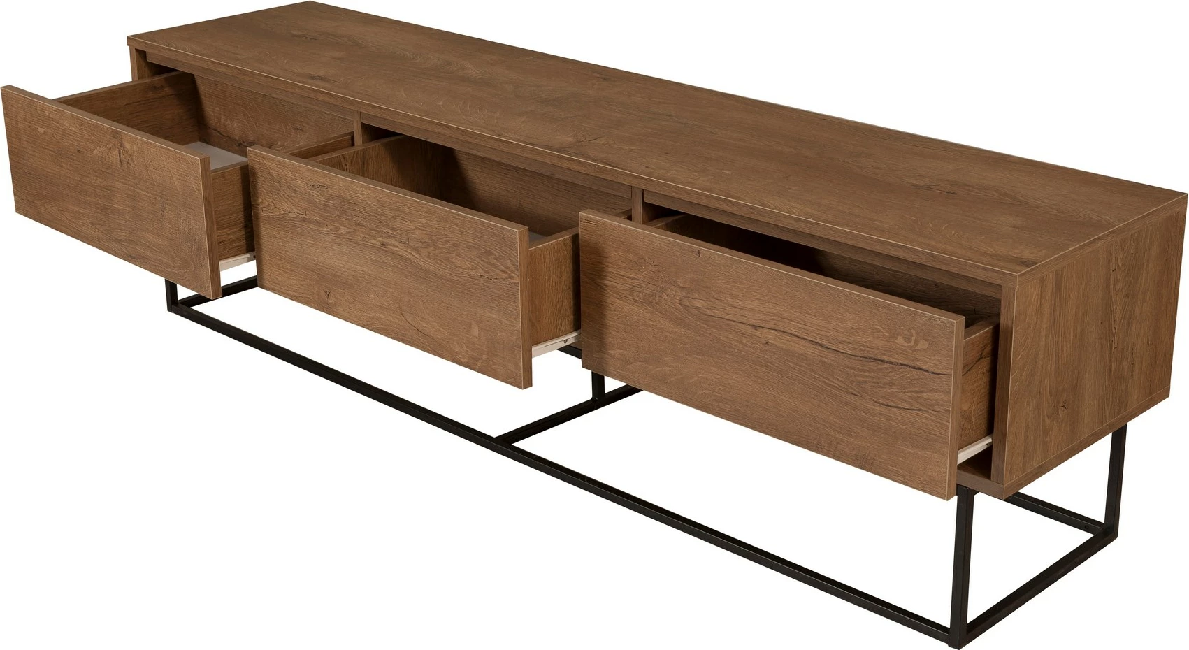 Set mobiljesh për dhomë dite Skye Decor, Laxus Takım 24, ngjyrë arre dhe e zezë