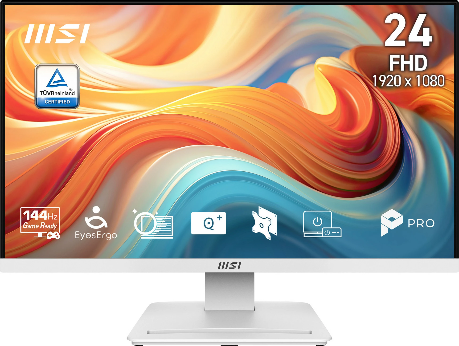 Monitor MSI 9S6-3PE1CH-027, 23.8", FHD, VA, 144Hz, 4ms, HDR, i bardhë