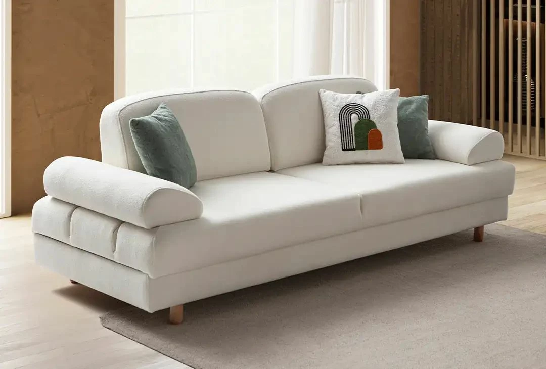 Divan-krevat treshe, Atelier del Sofa, Aries, i bardhë