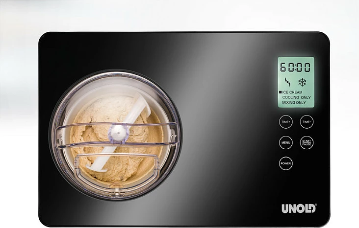 Makinë për akullore UNOLD Gusto, 2L, kompresor 180W, inox/e zezë