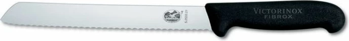 Thikë për prerjen e bukës e valëzuar, Victorinox Fibrox, e zezë