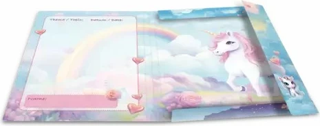 Dosje elastike HERMA Happy Unicorns, A3, karton, shumëngjyrëshe
