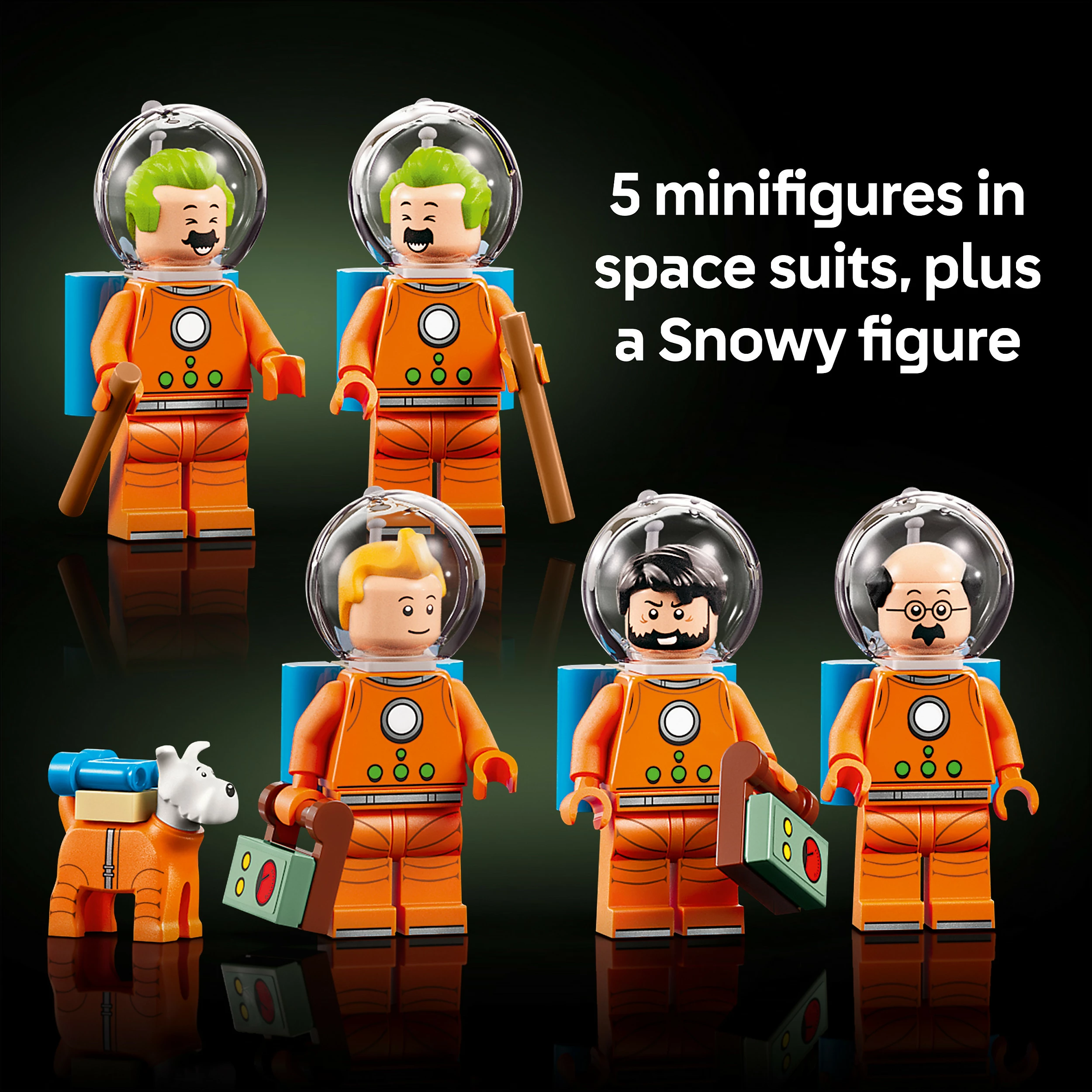 Set ndërtimi LEGO Ideas 21367 Tintin Moon Rocket, 1283 pjesë, 18+, multikolor