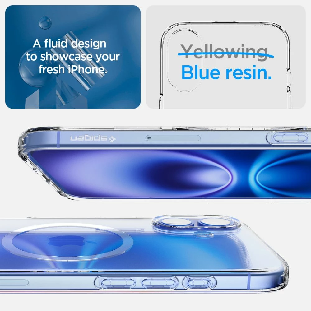 Mbështjellës Spigen Liquid Crystal Mag me MagSafe për iPhone 16 Plus, Transparent