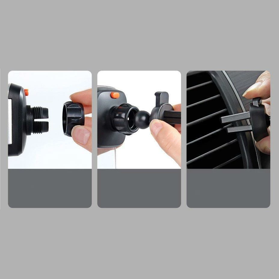 Mbajtës celulari për veturë Baseus Easy Control Clamp SUYK000-001 4.7-6.7\" montim në grilë ventilimi 87 mm, i zi