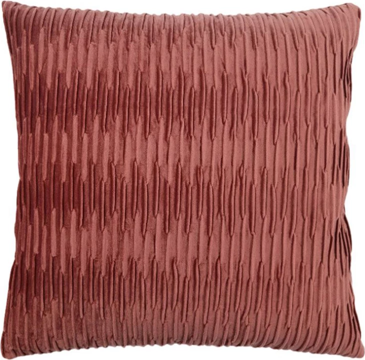 Jastëk dekorativ oriental, kadife, terrakota, 45x45cm