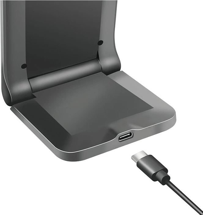 Mbajtëse karikimi wireless LogiLink Wireless Quick Charging Stand, 15 W, twin coil, e zezë