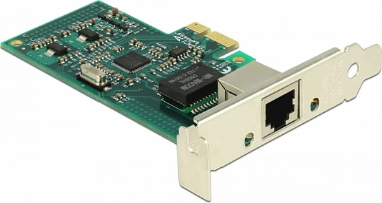 Kartelë rrjeti DeLOCK 89943 PCIe, 1x RJ-45 Gigabit 10/100/1000, low-profile