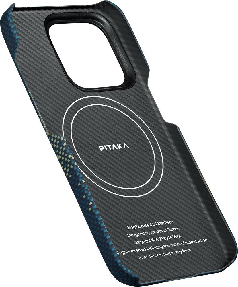 Mbështjellës Pitaka StarPeak MagEZ Case 4 për iPhone 15 Pro, aramid fiber, MagSafe, Milky Way Galaxy 6