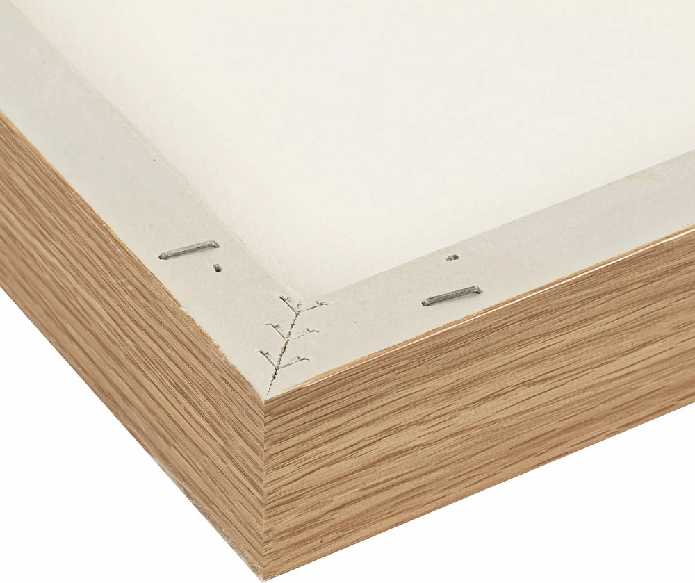 Pikturë dekorative La Roccia I, kornizë druri natyral, 80x80x3.8cm, kanavacë, ngjyrë kafe-bezhë-natyrale