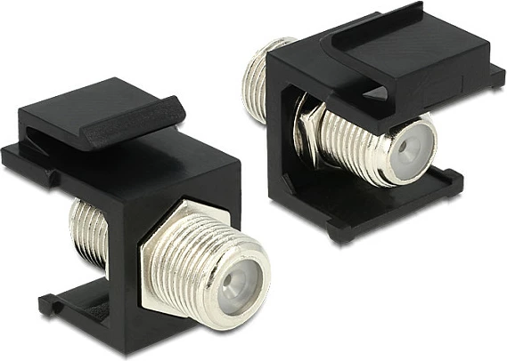 Modul Keystone F-F DeLOCK 86350, zgjatues konektori koaksial, i zi/argjendtë