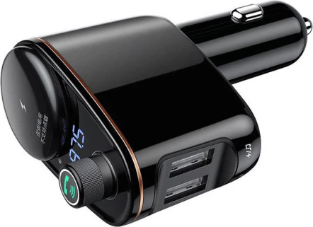 Transmetues FM për veturë Baseus S-06 me Bluetooth/USB, i zi